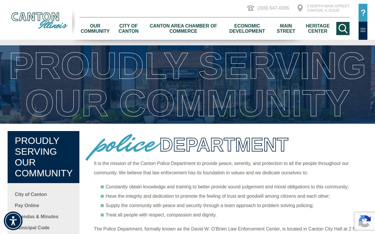 Canton, Fulton County police department page for arrest and booking record research