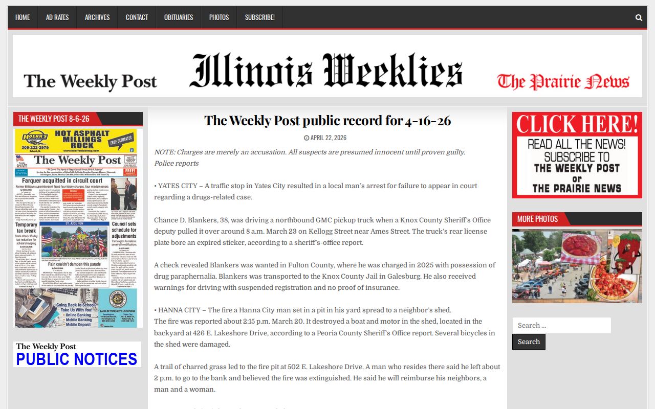 The Weekly Post Fulton County public-record crime news issue