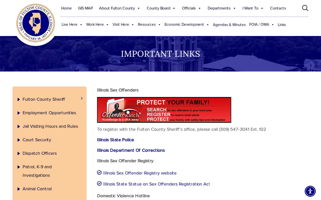 Fulton County Sheriff's official links to local crime news and custody resources