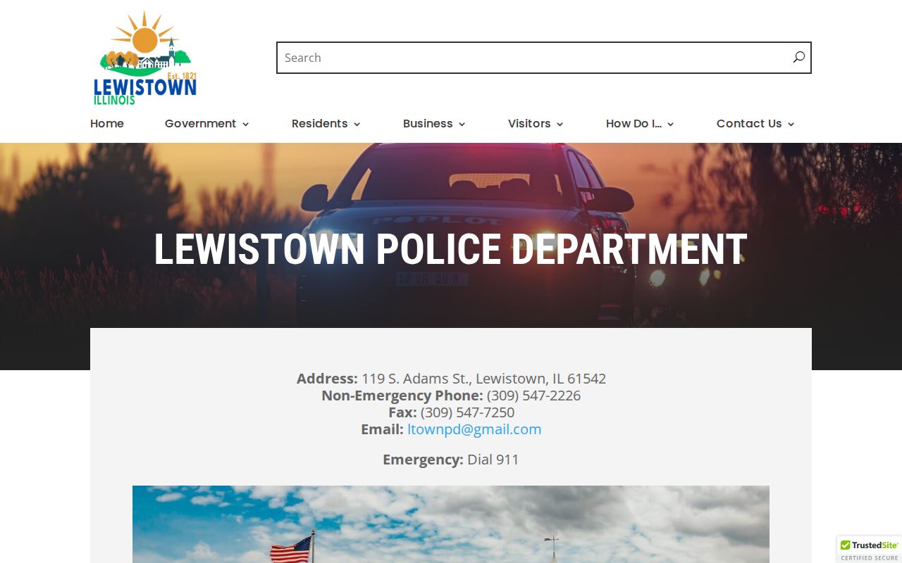 Lewistown Police Department official page for Fulton County, Illinois arrest records and booking-photo requests